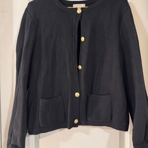 J.Crew Black Lady Jacket with Gold Accents